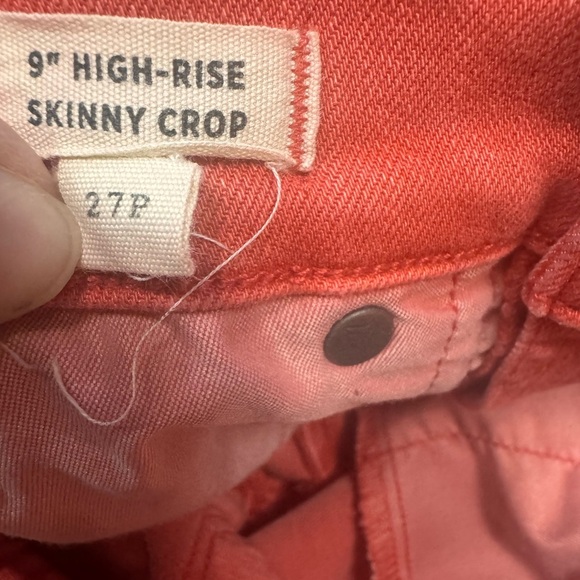 Madewell High-Rise Button Fly Coral Skinny Pants - Picture 5 of 6